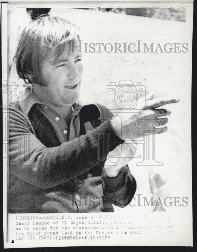 1972 Press Photo Cesar Sanudo Wins Golf Tournament - Historic Images