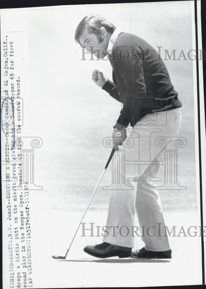 1972 Press Photo Golfer Ceasar Sanudo Plays In Kemper Open - Historic Images