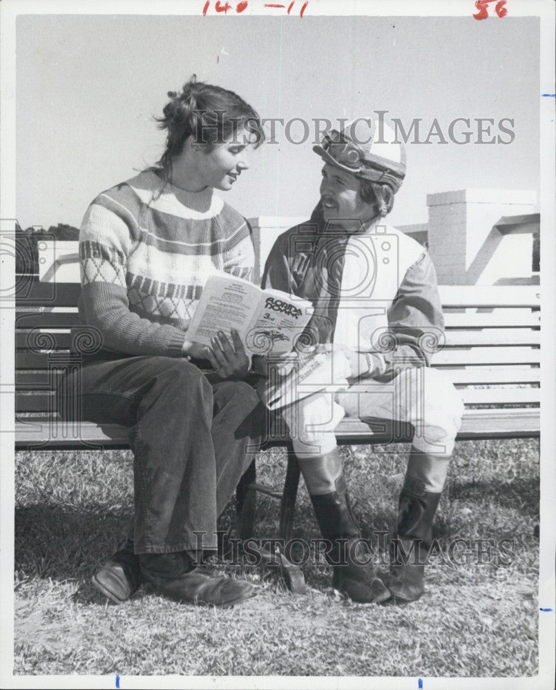 1960 Press Photo Horse Racing Jockey Gary Kurek &amp; Agent Wife Sharon - Historic Images