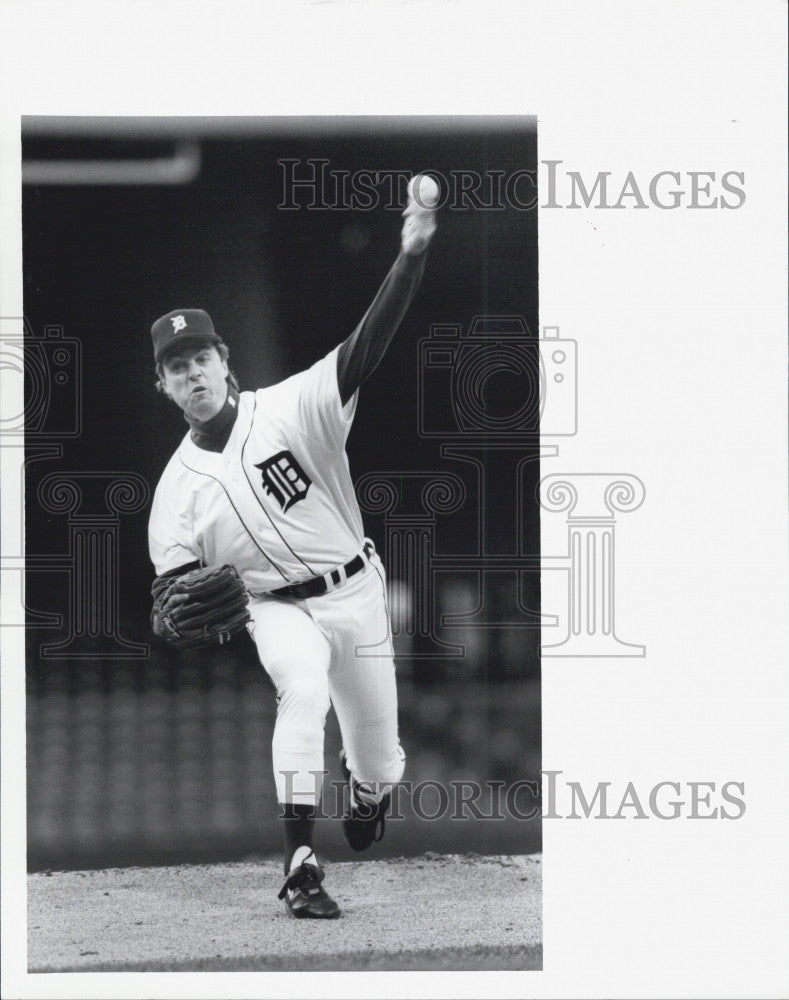 1992 Press Photo Frank Tanana, Detroit Tigers Baseball Pitcher - Historic Images