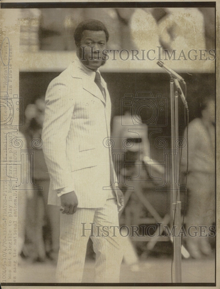 1970 Press Photo Relief Pitcher Mudcat Grant Not Eligible To Play For Pirates - Historic Images