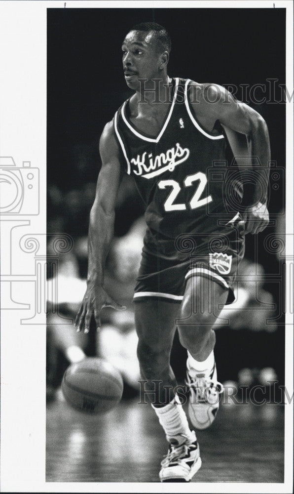 1992 Press Photo Lionel Simmons of Sacramento Kings NBA Basketball - Historic Images
