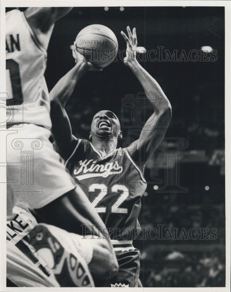 Press Photo Lionel Simmons of Sacramento Kings NBA Basketball - Historic Images