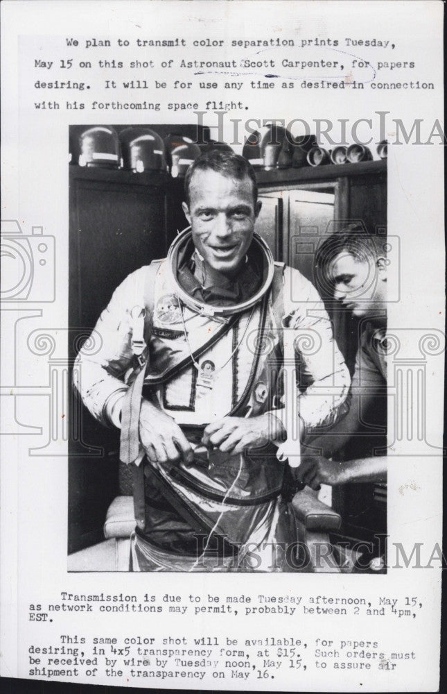1962 Press Photo Astronaut Scott Carpenter - Historic Images