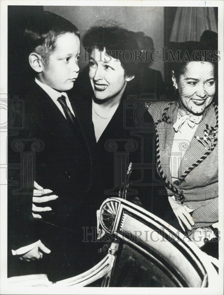 Press Photo Louise Lynch Getty &amp; stepson Timmy - Historic Images