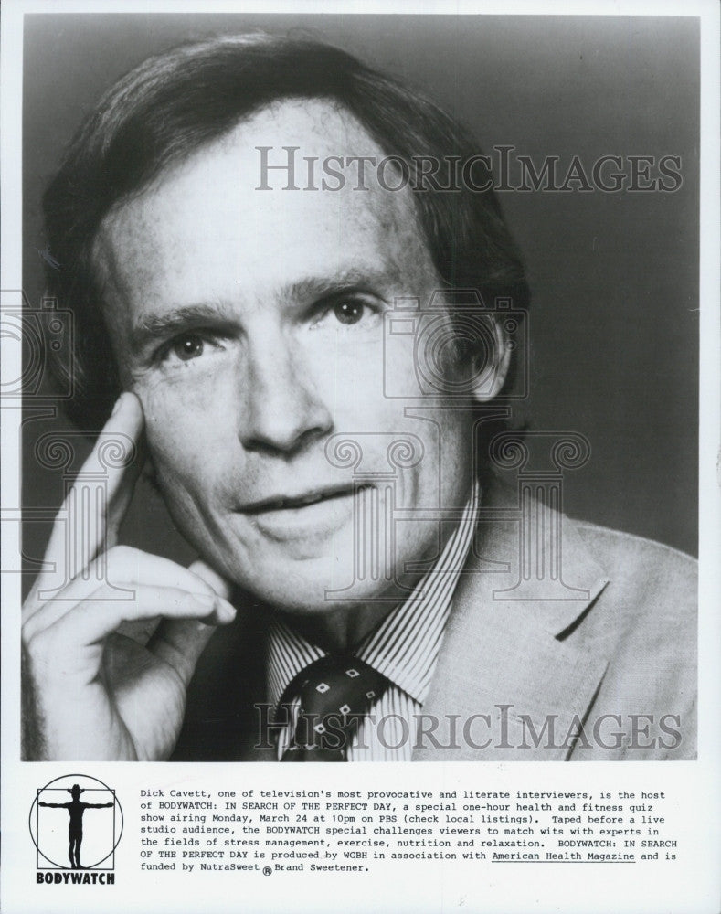 1970 Press Photo Dick Cavett for &quot;Bodywatch&quot; - Historic Images