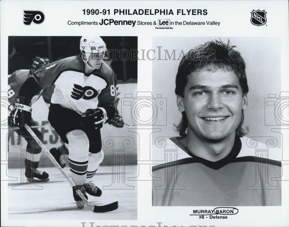 1990 Press Photo Murray Baron Of Philadelphia Flyers - Historic Images