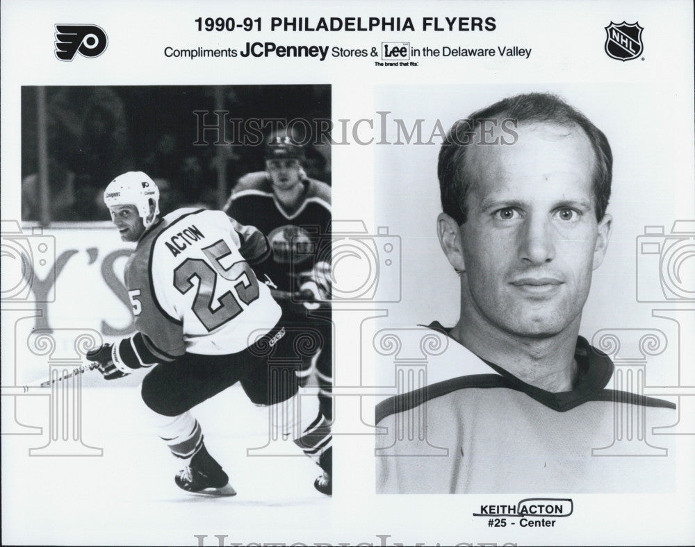 1990 Press Photo Philadelphia Flyers, Keith Acton - Historic Images