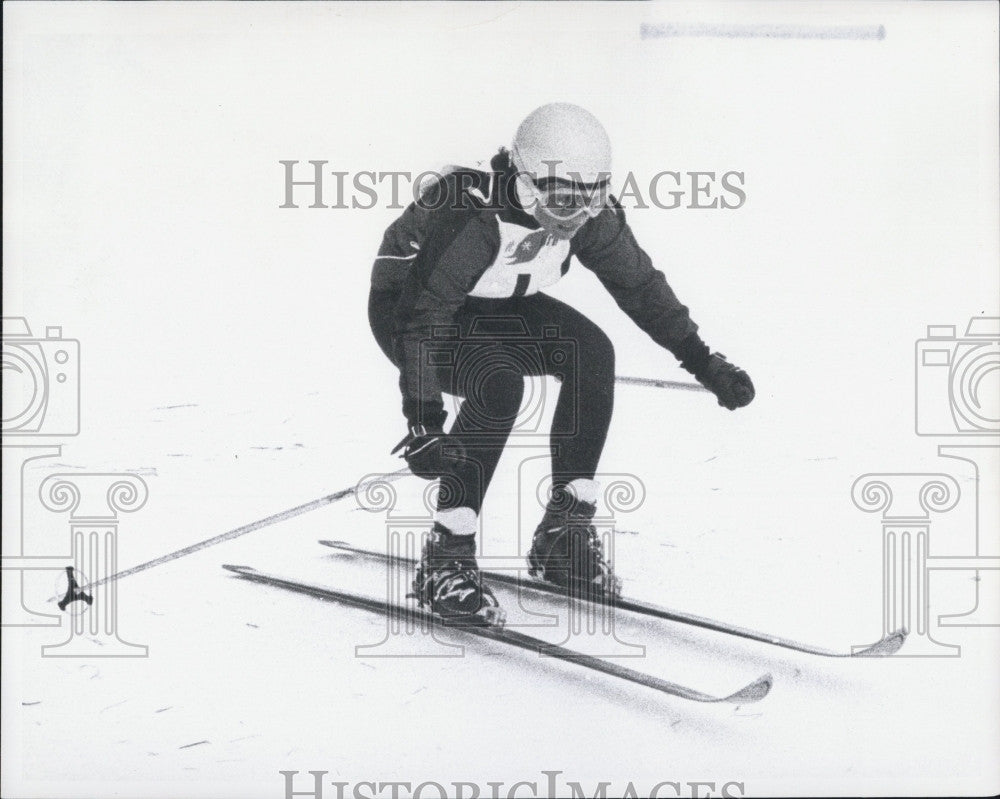 1967 Press Photo Skier Wendy Allen on the slopes - Historic Images