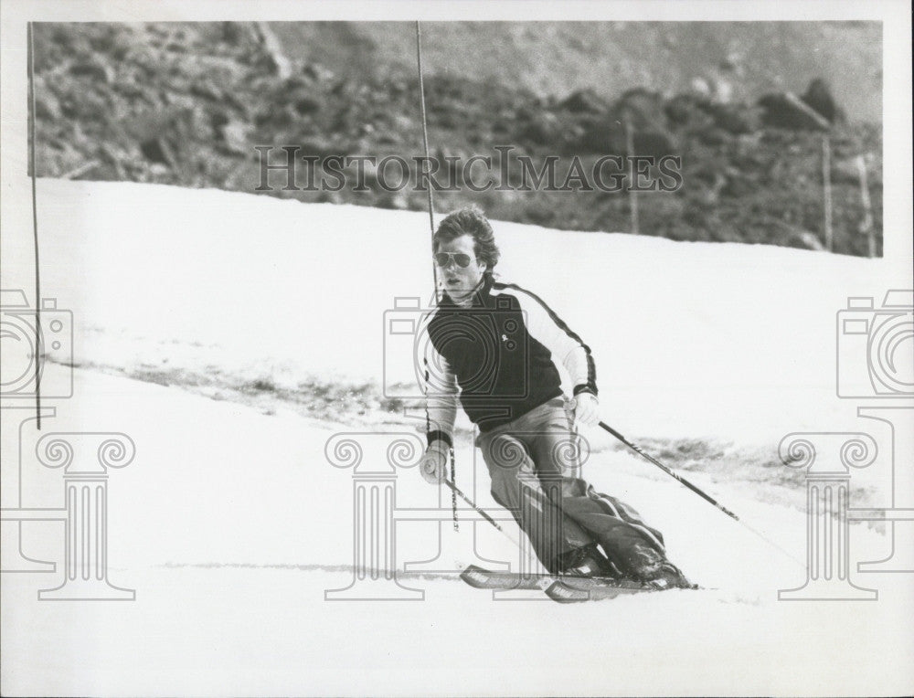 1980 Press Photo Skier, Karl Anderson on the slopes - Historic Images