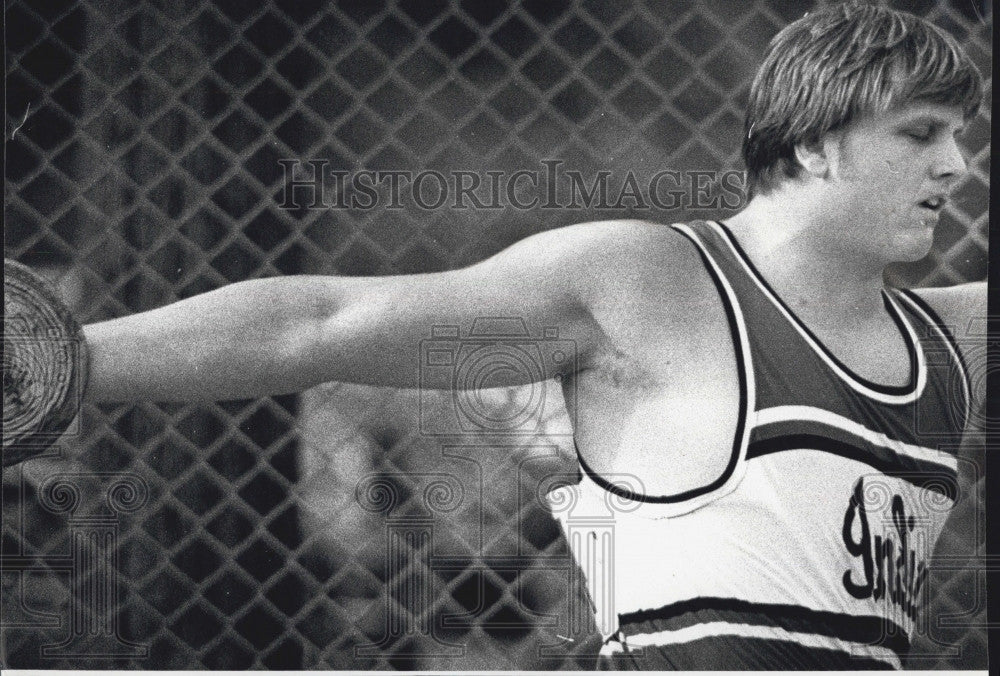 1978 Press Photo John Dudeck of Indiana in the shot put - Historic Images