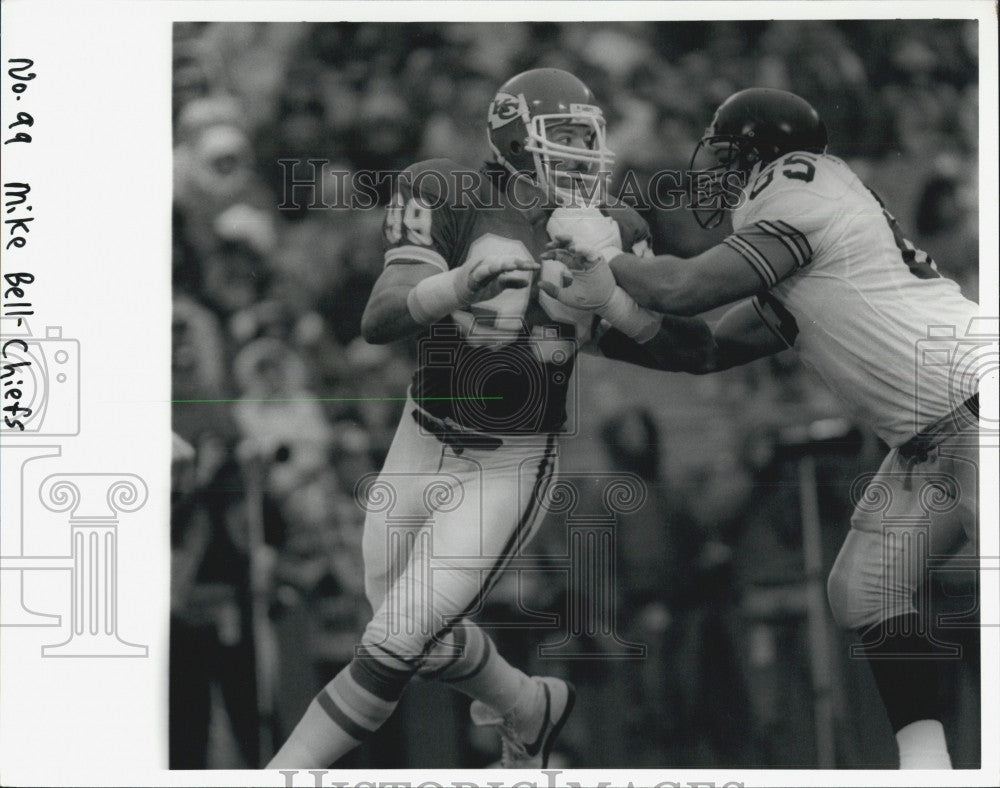 Press Photo Mike Bell Mike Kansas City Chiefs Football Player - Historic Images