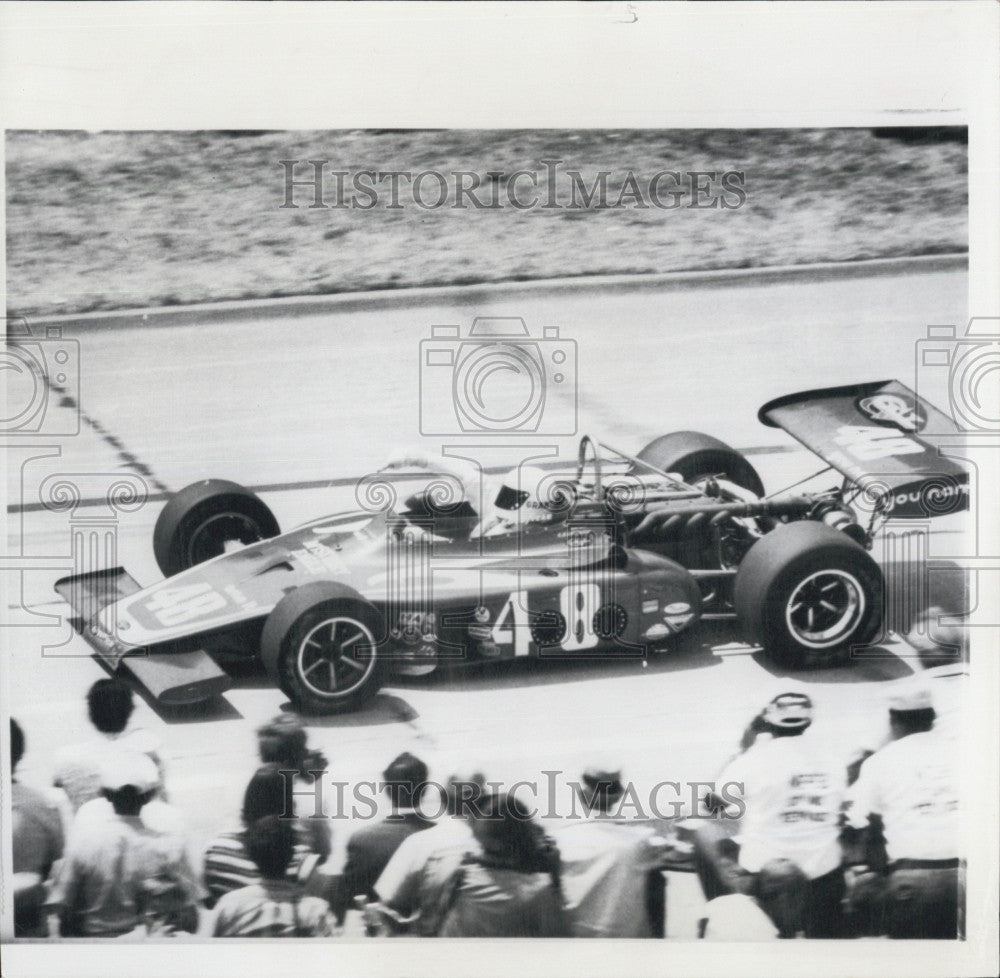 1972 Press Photo Jerry Grant Indy 500 Car Racer Bobby Unser - Historic Images