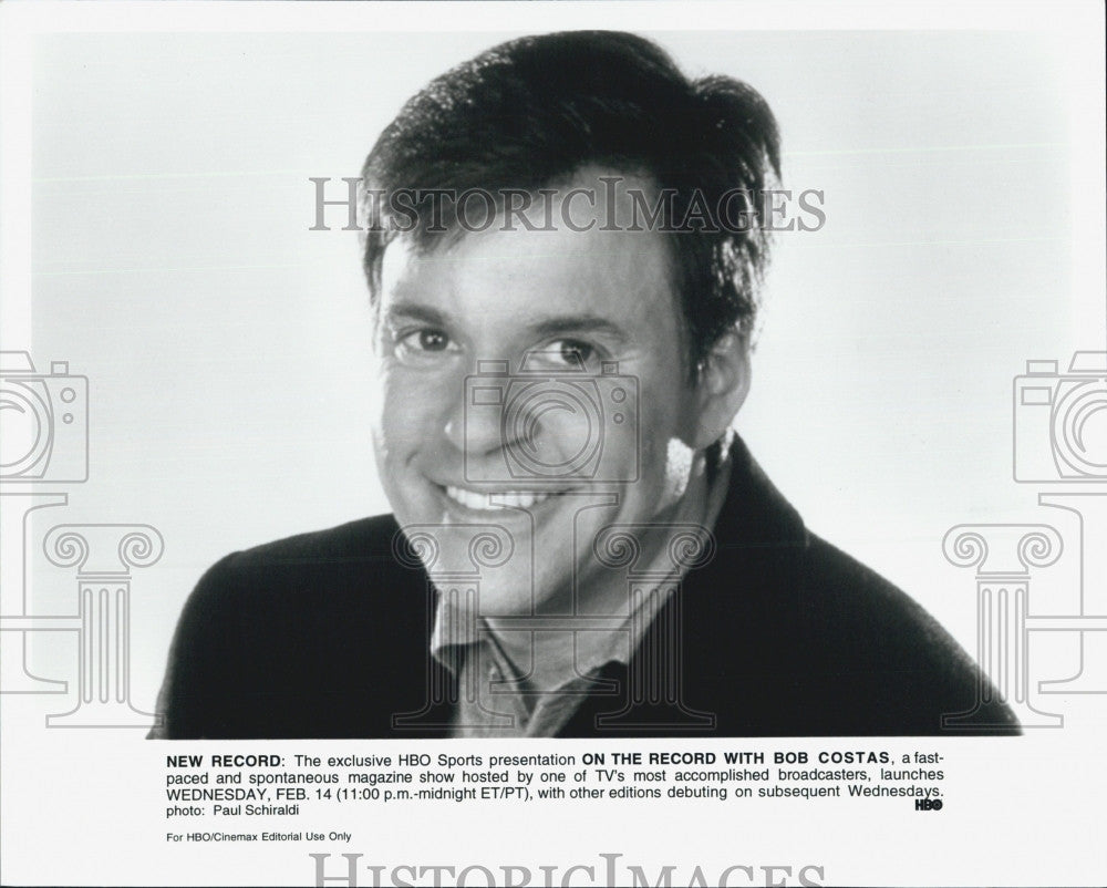 2002 Press Photo HBO Airs On The Record With Bob Costas - Historic Images