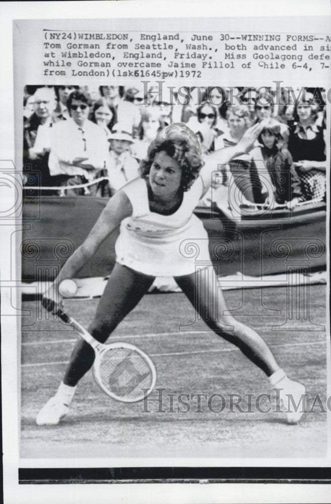 1972 Press Photo Miss Goolagong at Wimbledon tennis - Historic Images