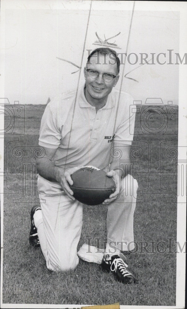 1963 Press Photo Edward Anderson Football Coach High School - Historic Images