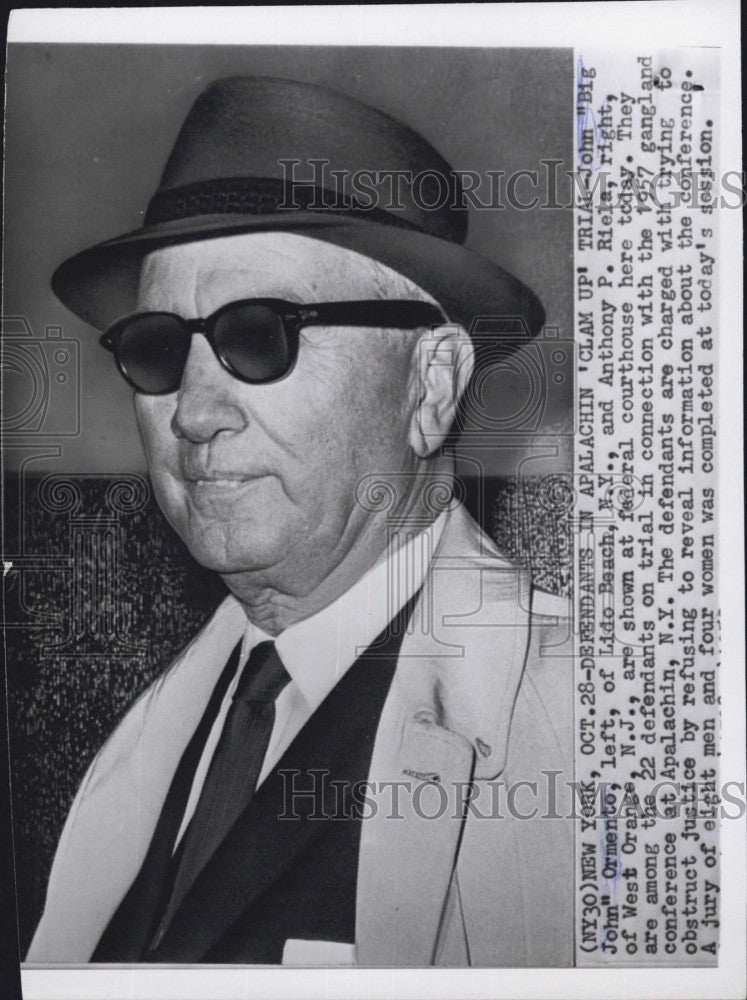 1959 Press Photo John &quot;BigJohn&quot; Ormento at trial - Historic Images