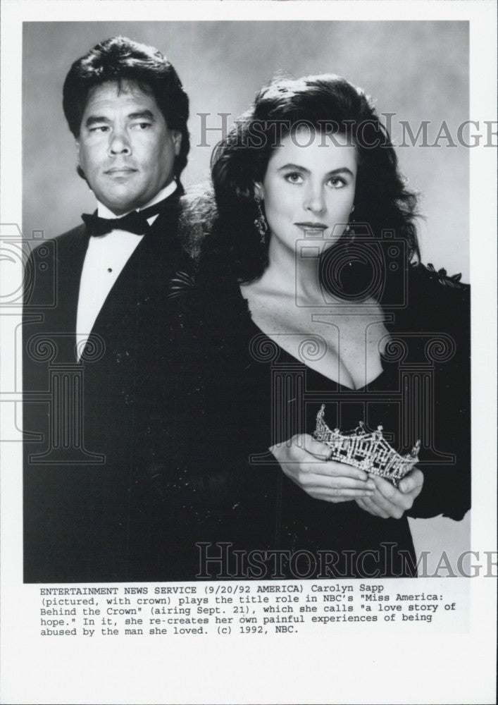 1992 Press Photo Carolyn Sapp in &quot;Miss America: Behind the Crown&quot; - Historic Images