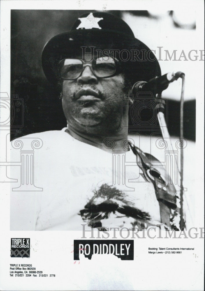 1996 Press Photo Bo Diddley Musician Triple X Records - Historic Images