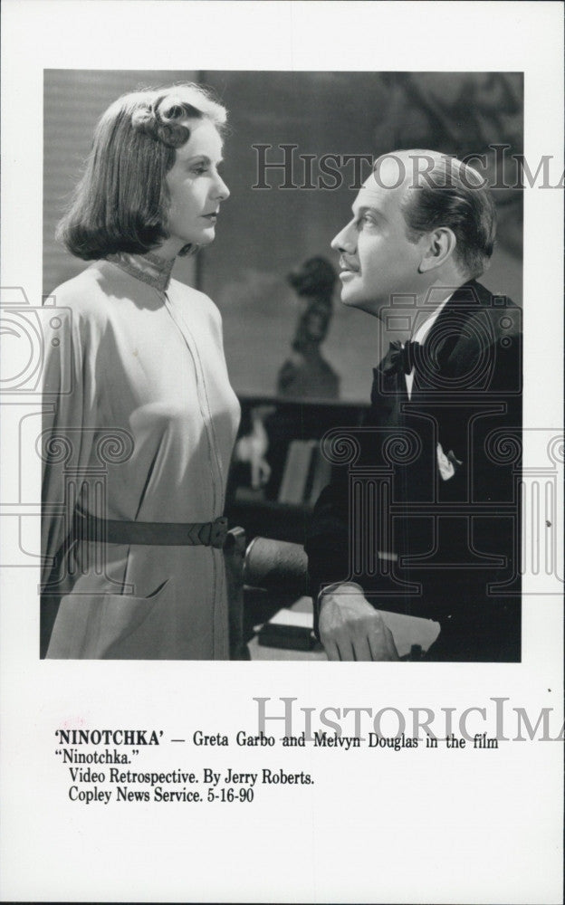 1939 Press Photo Greta Garbo & Melvyn Douglas "Niniotchka" - Historic Images