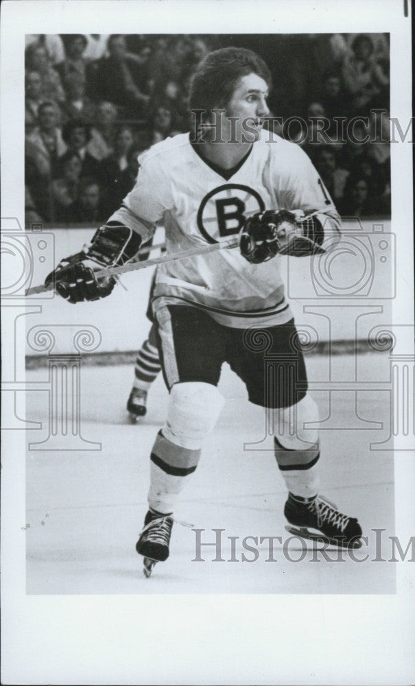 Press Photo Boston Bruin hockey , Bob Schmautz - Historic Images