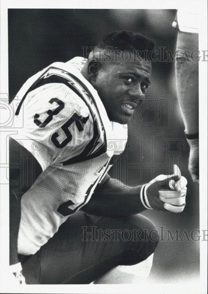 Press Photo Marion Butts, San Diego Charger - Historic Images