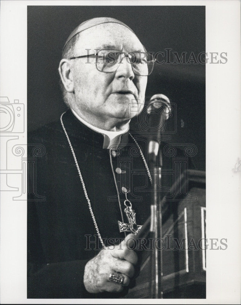 1992 Press Photo Cardinal Edward Cassidy at St John&#39;s - Historic Images