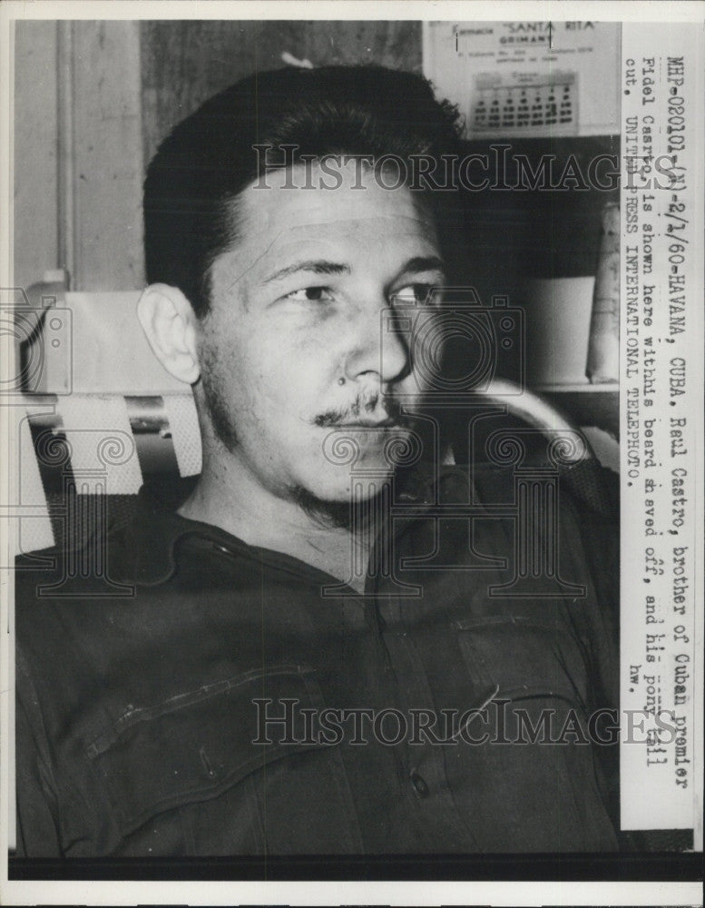 1960 Press Photo Raul Castro Brother Of Cuban Leader Fidel - Historic Images