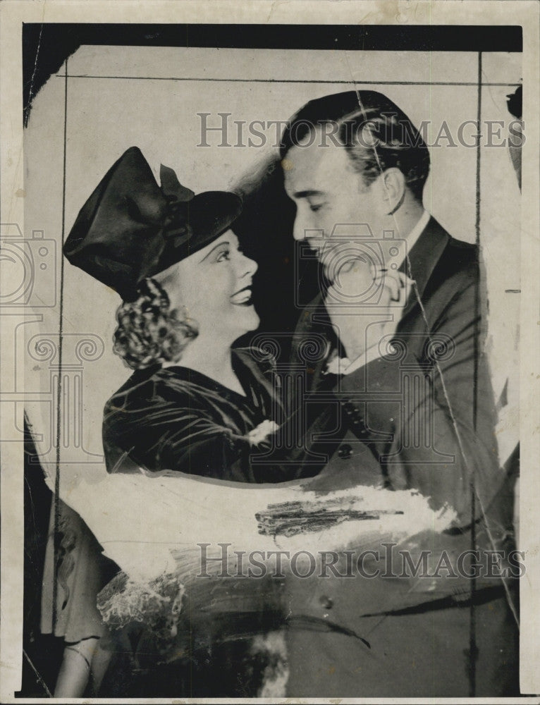 1952 Press Photo Dan Topping and Sonja Henie - Historic Images