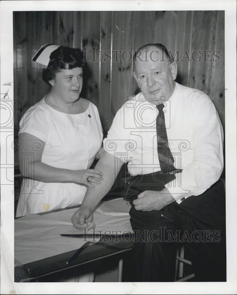 1959 Press Photo Somerville, MA Hospital President Graydon E. Toothaker - Historic Images