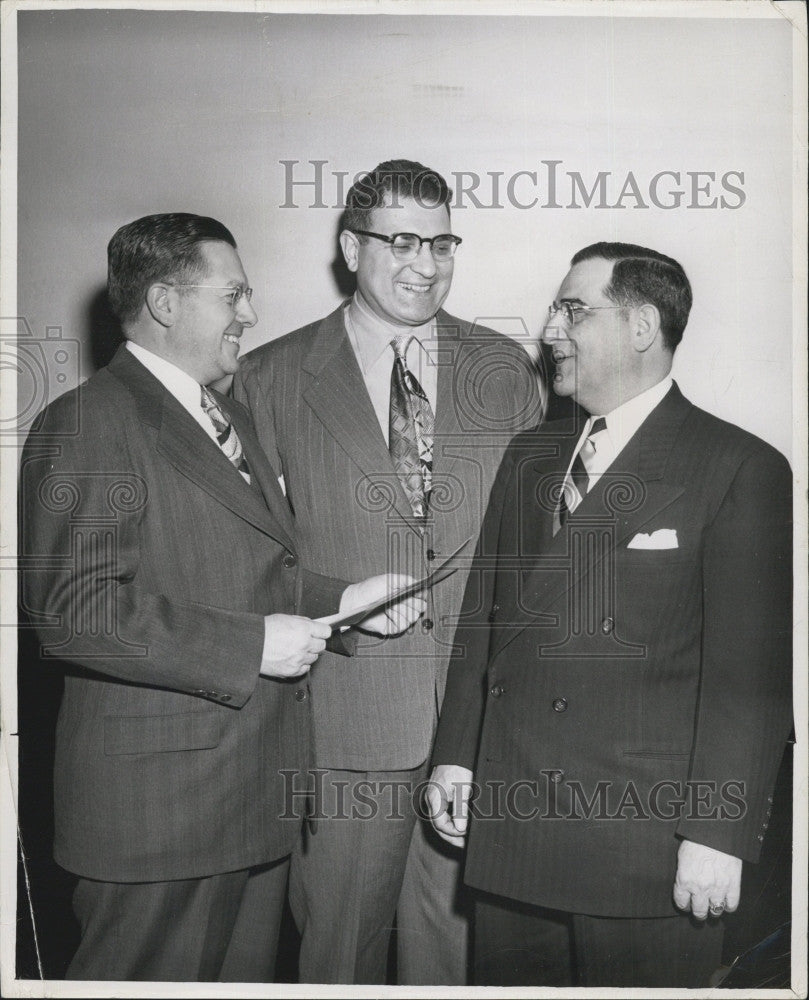 1951 Press Photo Judge FW Tomasello,Joe De Angelis &amp; Frank F DeGiacomo - Historic Images