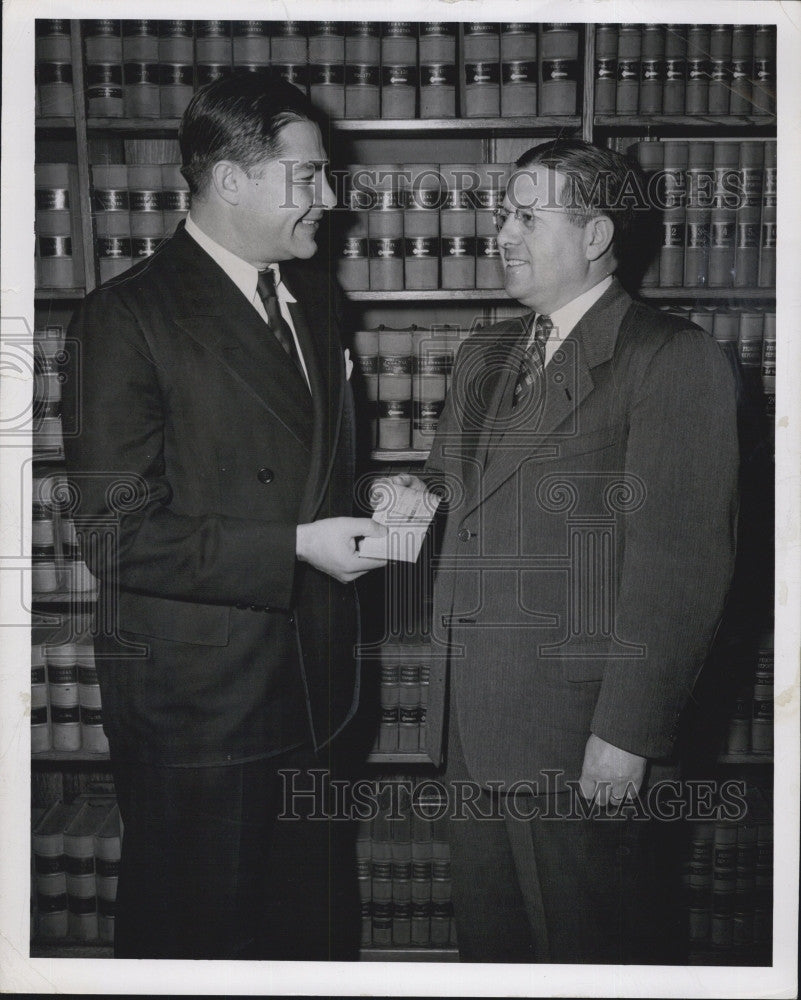 1949 Press Photo Hon Frank W Tomasello &amp; George E Kane - Historic Images