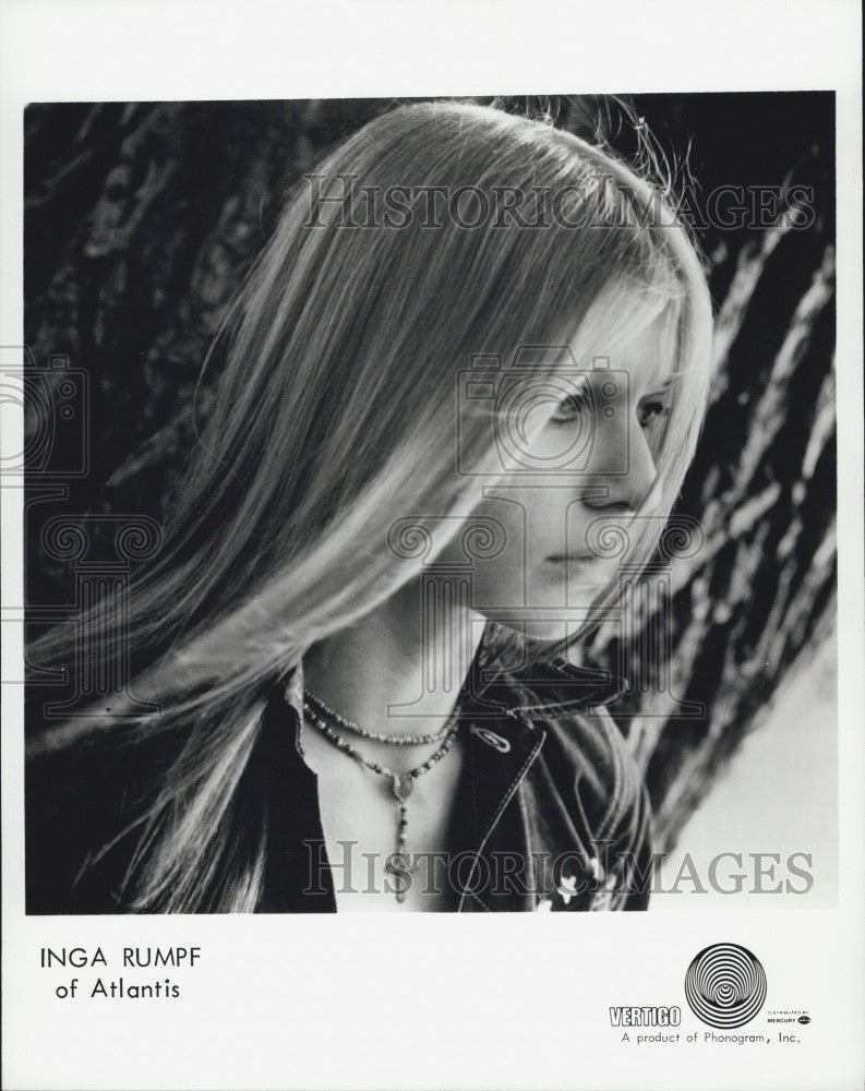 1974 Press Photo Singer Inga Rumph of Atlantis - Historic Images