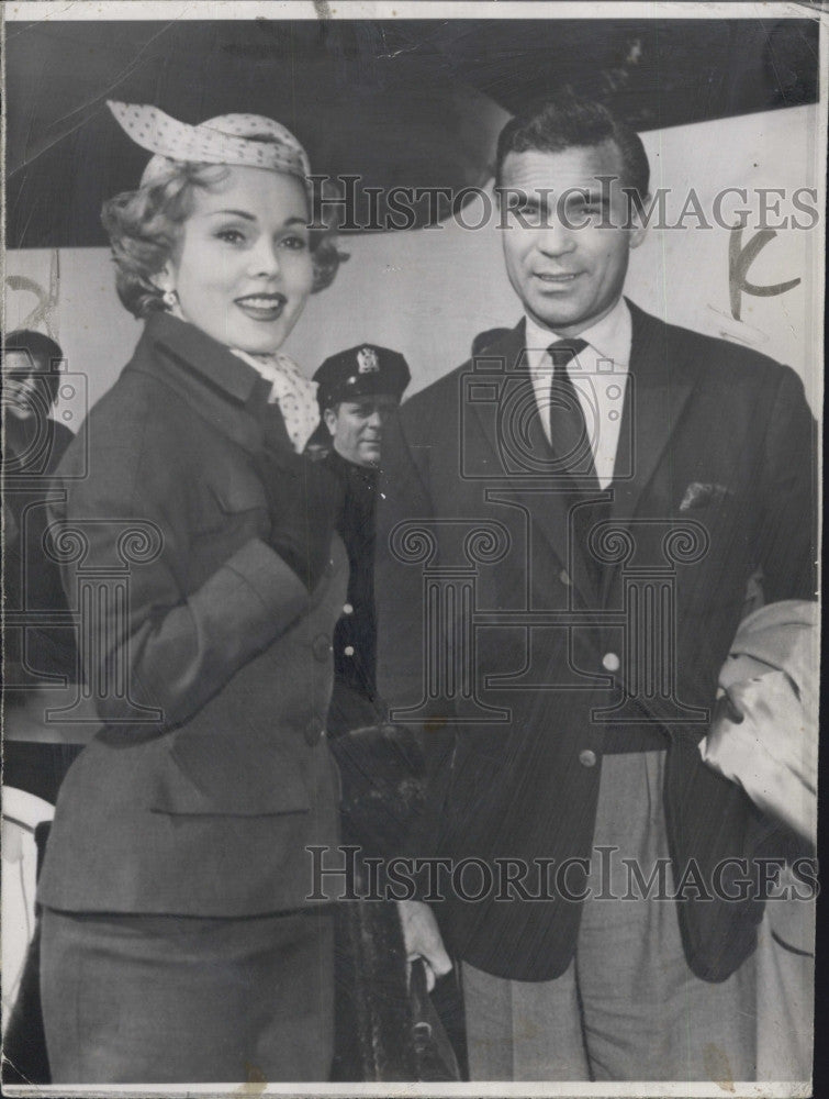 1954 Press Photo Zsa Zsa Gabor Actress Porfirio Rubirosa Marriage - Historic Images