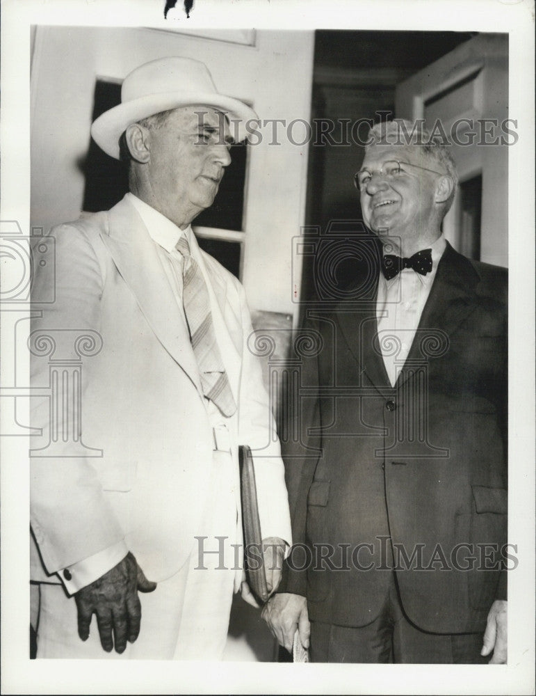 1939 Press Photo Adm. William D. Leahy, Adm. Harold R. Stark at White House - Historic Images