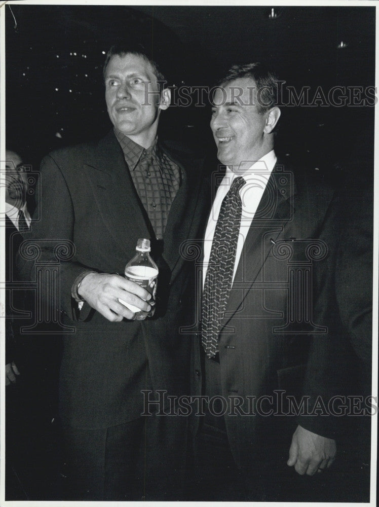 1996 Press Photo Comedian Denis Leary &amp; Lt Gov Cellucci of Mass - Historic Images