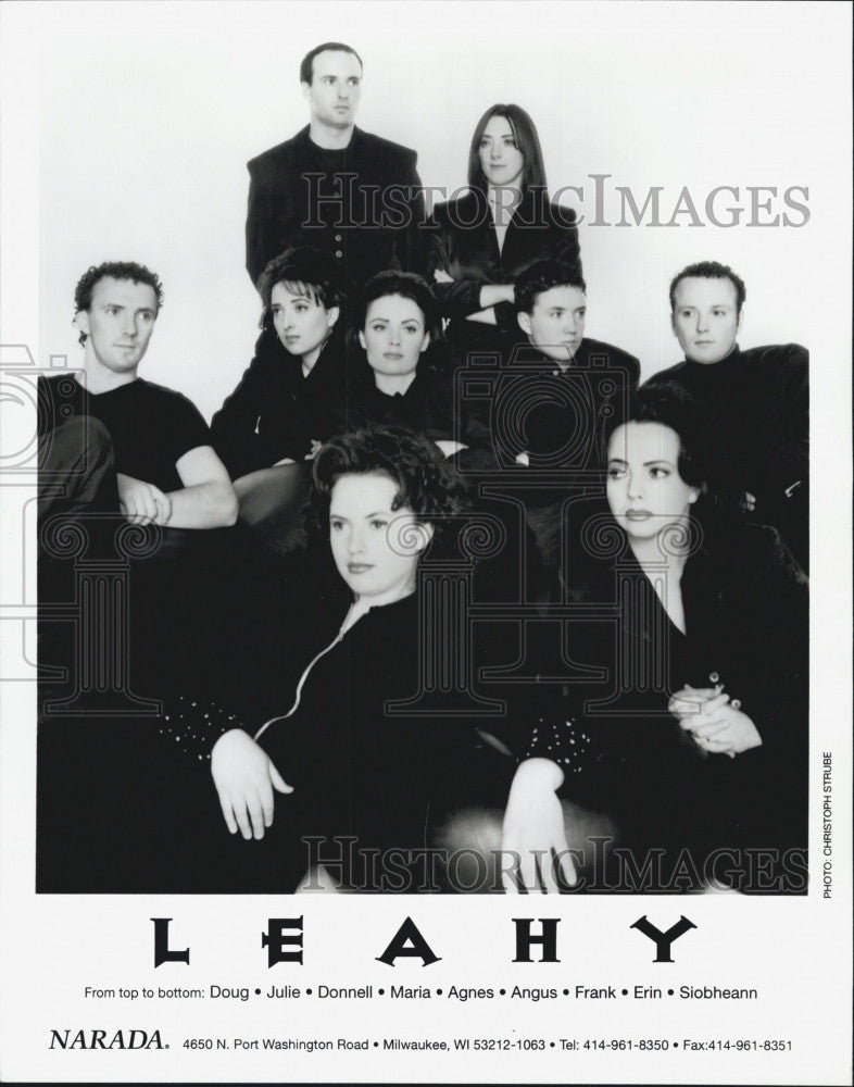 Press Photo Leahy Music Group Doug Julie Donnell Maria Agnes Frank Erin - Historic Images