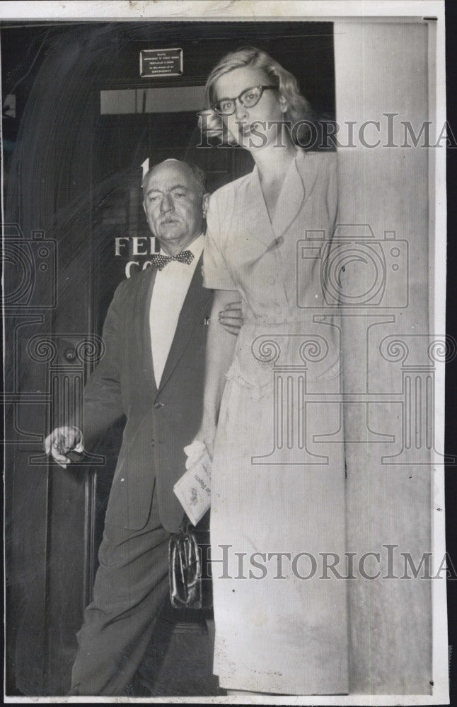 1956 Press Photo Frances Lindbloom.teacher &amp; atty W Herz - Historic Images