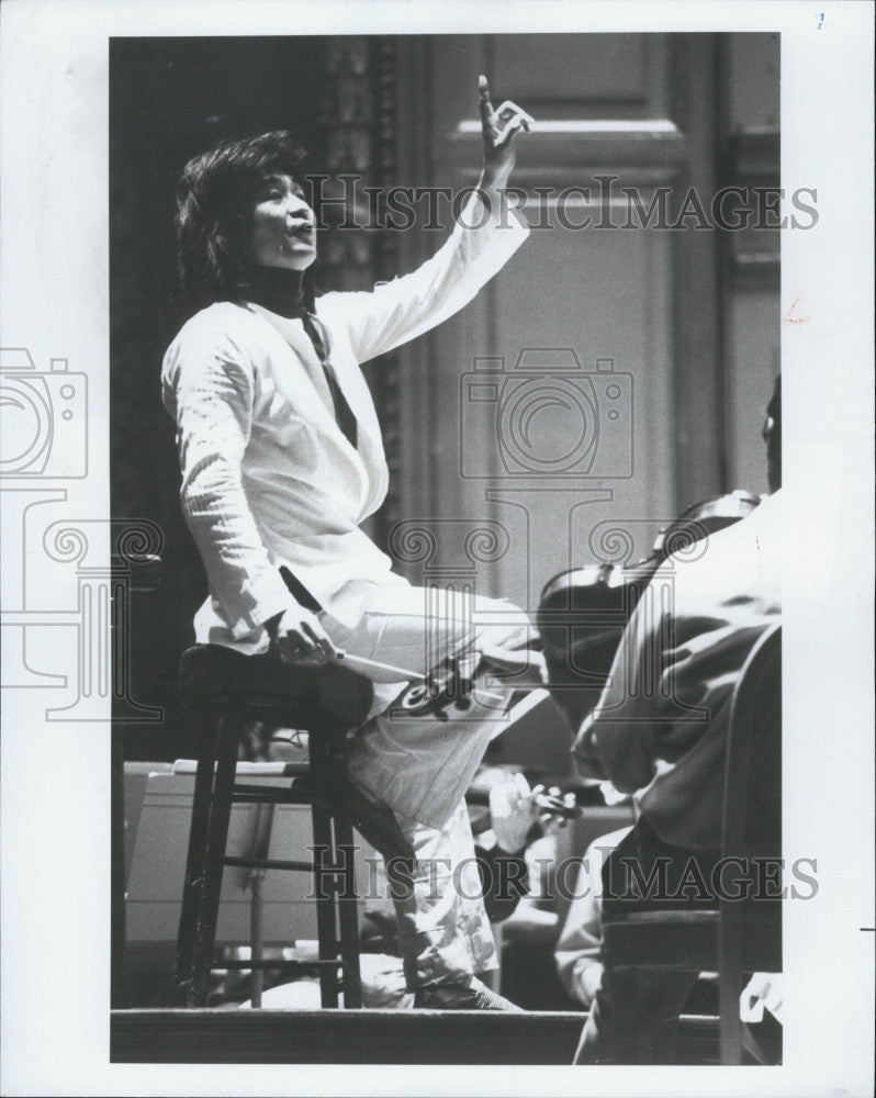 Press Photo Acclaimed conductor, Seiji Ozawa Boston Symphony - Historic Images