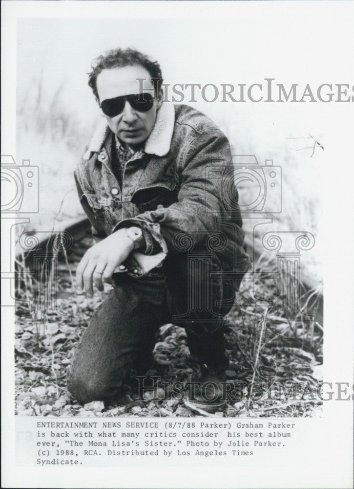 1988 Press Photo Graham Parker British Singer Songwriter Musician - Historic Images