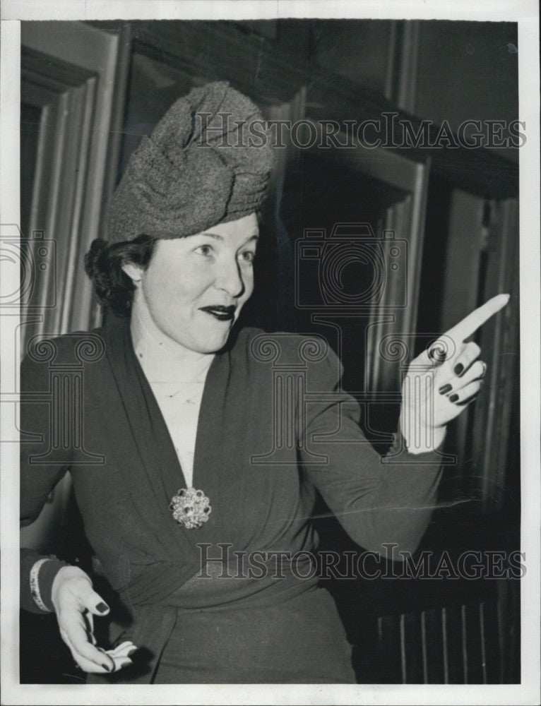 1940 Press Photo Broadway comedienne Luella Gear says no to divorcing husband - Historic Images