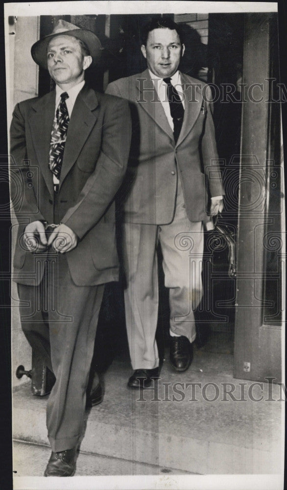 1953 Press Photo Walter E Thompson Henry Clubinski Criminal Trial - Historic Images