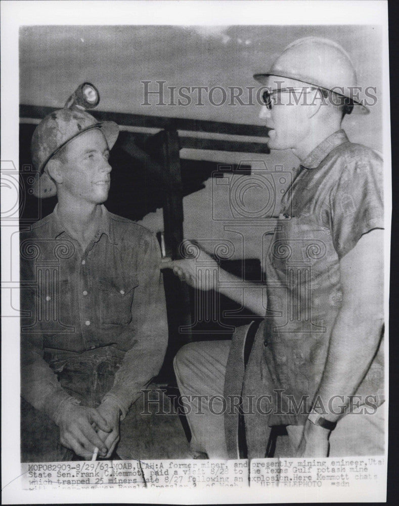 1963 Press Photo State Senator Utah Frank C Memmot Texas Gulf Potato - Historic Images