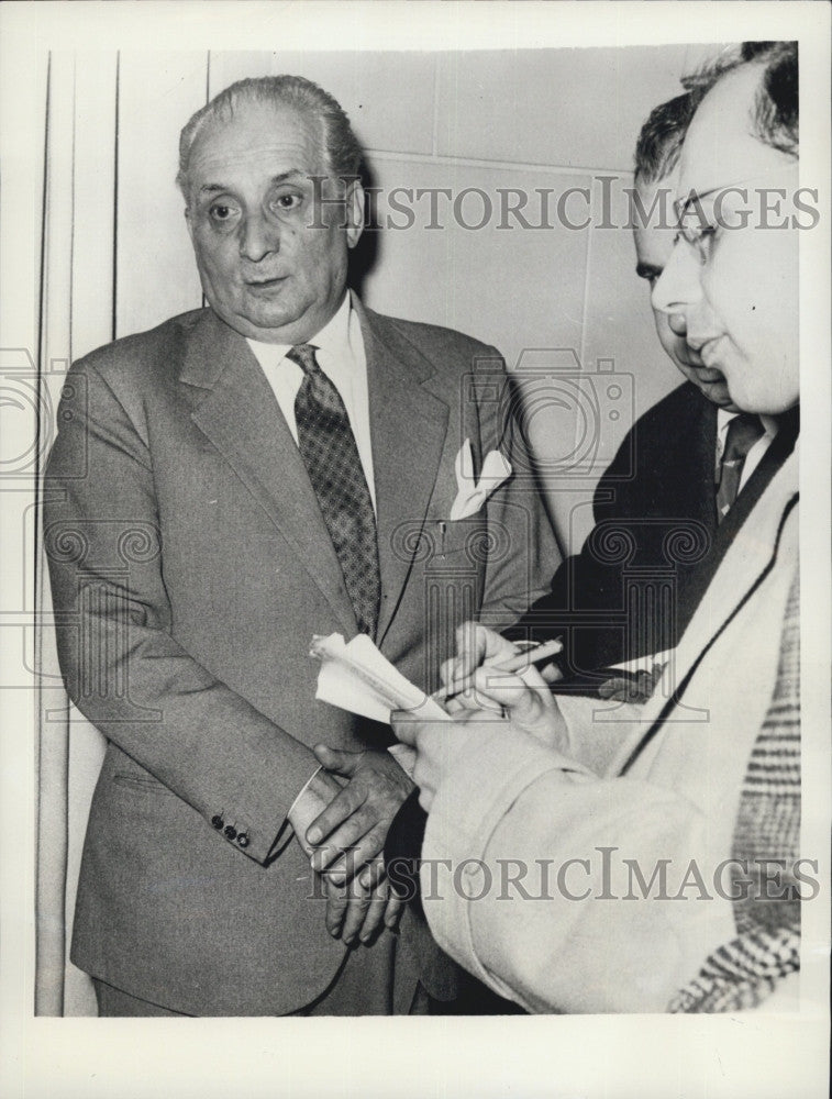 1958 Press Photo Maria Callas husband, Giovanni Battista Meneghini - Historic Images