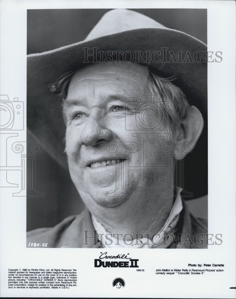 1988 Press Photo John Mellon &quot;Crocodile Dundee II&quot; - Historic Images