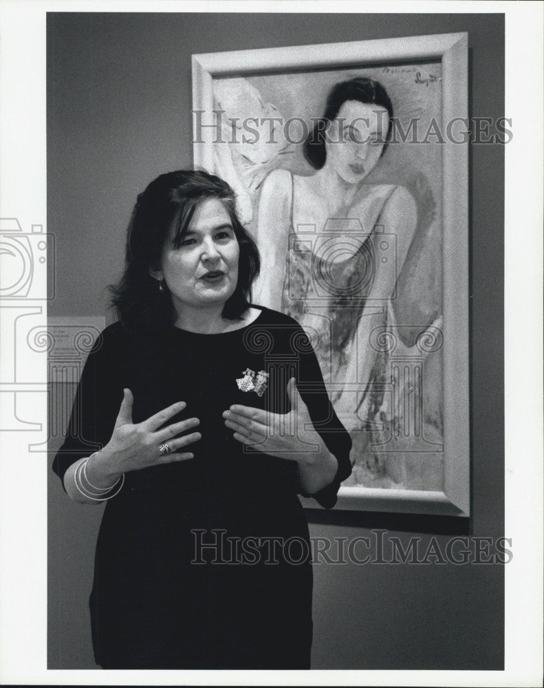 1996 Press Photo Honor Moore and art by Margarett Sargent - Historic Images