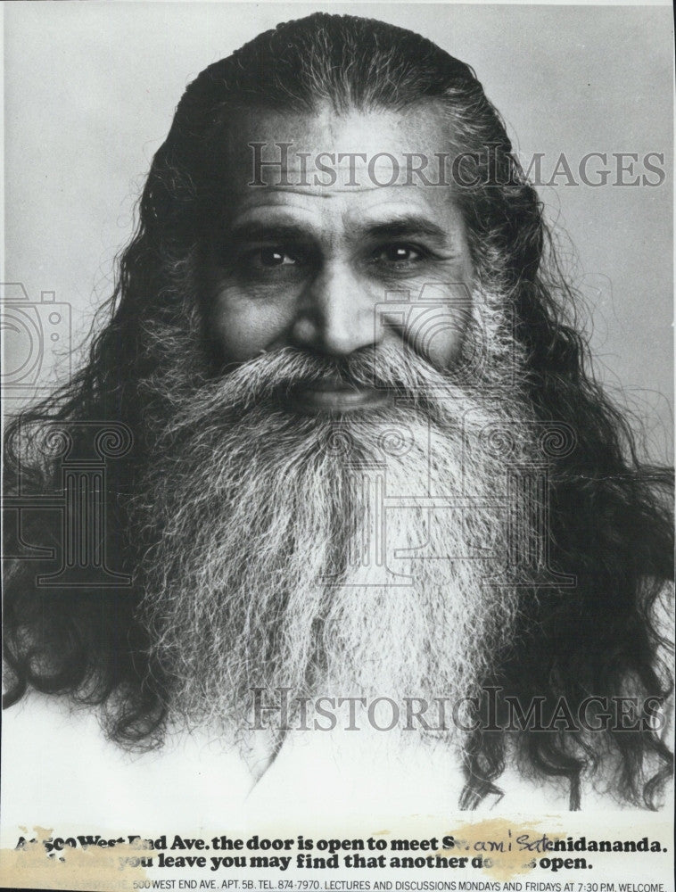 1968 Press Photo Swami Satchidananda, an Indian religious teacher - Historic Images