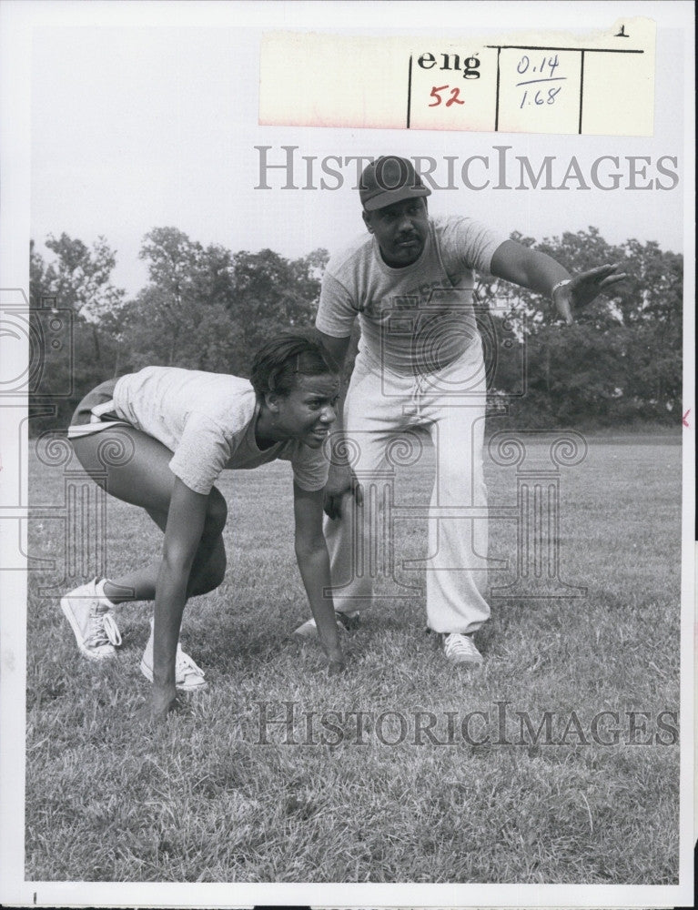 1977 Press Photo Shirley Jo Finney, Jason Bernard in &quot;Wilma&quot; - Historic Images