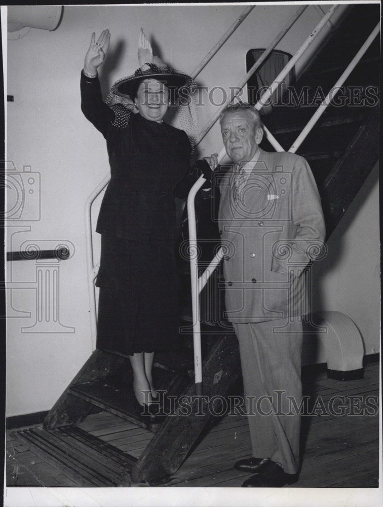 1948 Press Photo Louella Parson and her husband Dr. Harry Martin - Historic Images