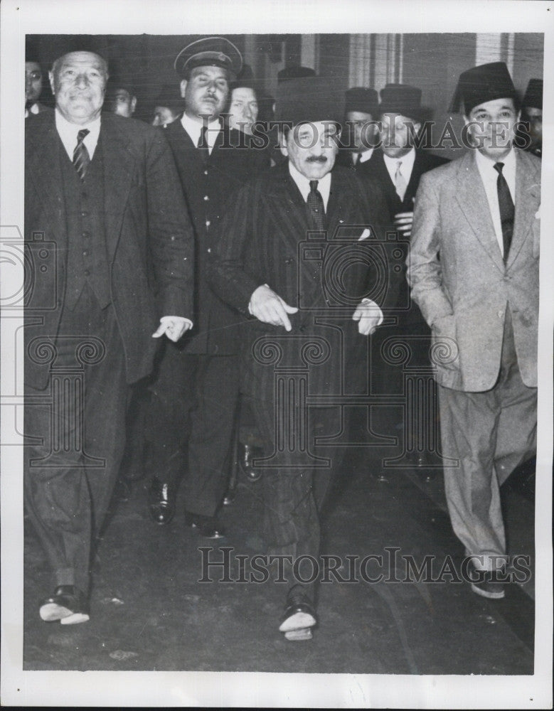 1952 Press Photo Egypt Premier Aly Maher Pasha, H. E. Abd El-Salam Fahmi Gomaa - Historic Images